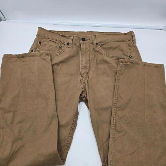 Levi's 505 Jeans Men's 34x30 Regular Fit Medium Wash Brown Stretch Denim (88-42) - Picture 1 of 12